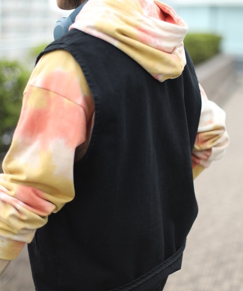 ベスト ジレ 「HOOK」アシンメトリーワークベスト メンズ レディース