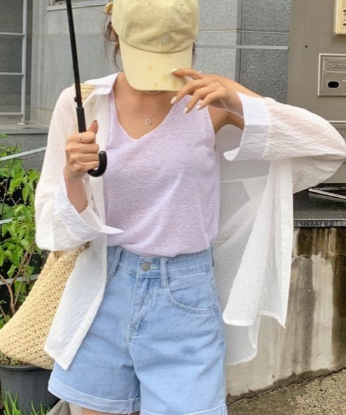 ブラウス シャツ bowtie sheer tops(multi grid) レディース moment+ ブラウス シャツ 「累計販売枚数1万枚突破！」マルチ