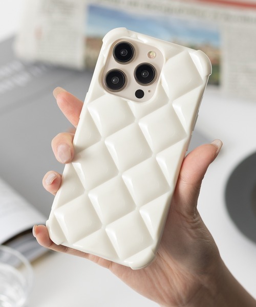 emonique スマホケース キルティング iPhoneケース カバー