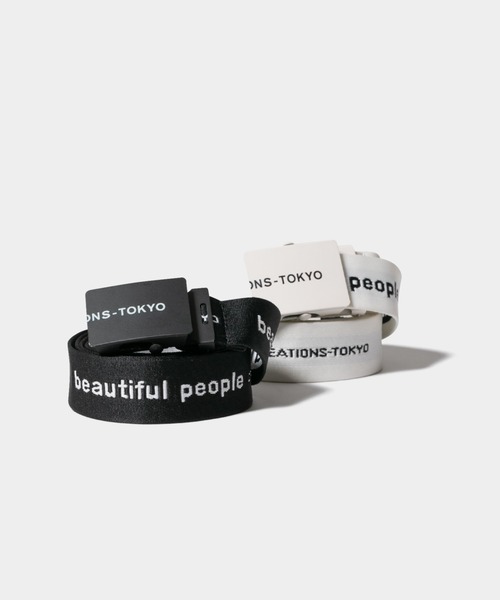 beautiful people logo buckle belt ベルト beautiful people/logo buckle belt in jacquard｜Daytona Park