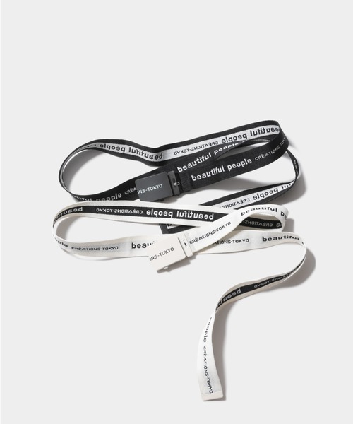 beautiful people logo buckle belt ベルト beautiful people/logo buckle belt in jacquard｜Daytona Park