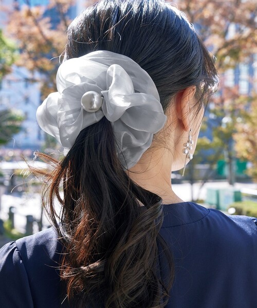 Tiaclasse シュシュ パール付きオーガンジーシュシュ : ZOZOTOWN Yahoo