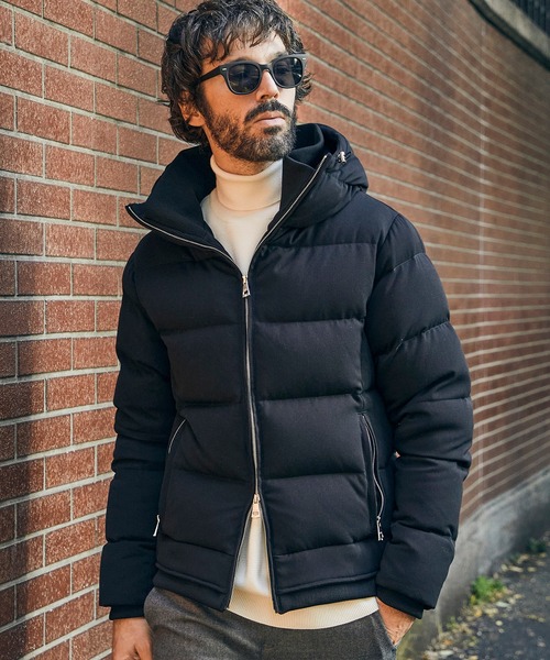 AKM Contemporary」 ダウンジャケット LARGE ブラック メンズ  