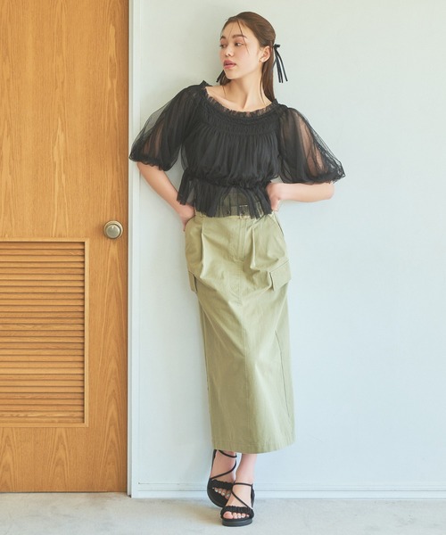 mysty woman スカート ミリタリーナロースカート 113499 : ZOZOTOWN