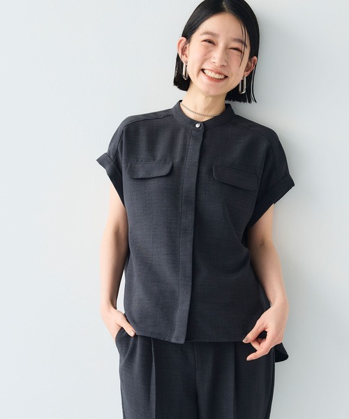 ブラウス シャツ 「接触冷感・UVケア・洗える」 レーヨンコンパクトローン ボウタイシャツ レディース ICB ブラウス シャツ 「接触冷感・UVケア・洗える」 レーヨン