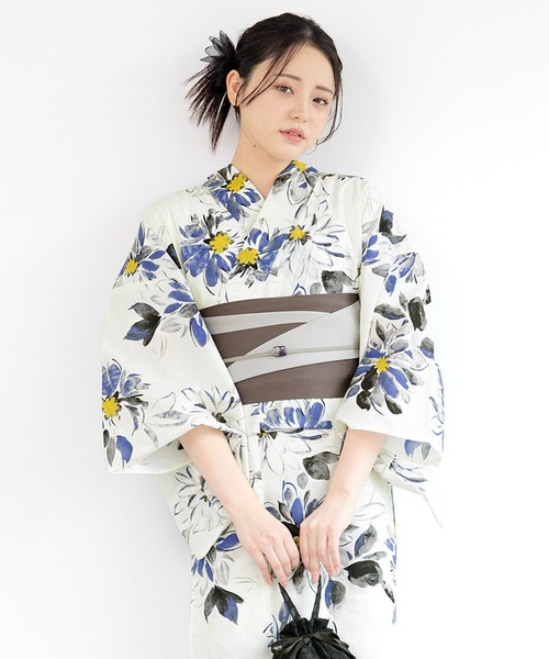 SOUBIEN 夏を彩るレディース浴衣2点セット （浴衣＋帯） SOUBIEN（創美苑） 浴衣 夏を彩るレディース浴衣2点セット （浴衣＋帯