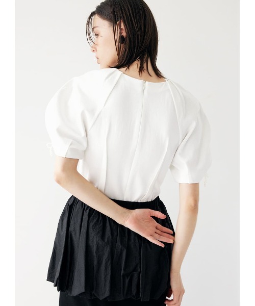 COEL tシャツ 袖パールリボントップス レディース : ZOZOTOWN