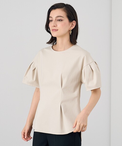 tシャツ ストレッチポンチフレア袖プルオーバー レディース ANAYI tシャツ ストレッチポンチフレア袖プルオーバー