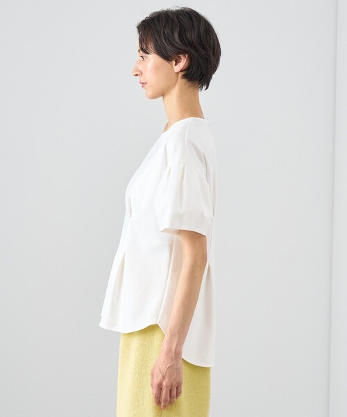 tシャツ ストレッチポンチフレア袖プルオーバー レディース ANAYI tシャツ ストレッチポンチフレア袖プルオーバー