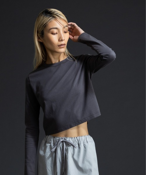 tシャツ 「定番」製品染コンパクトTシャツ レディース paradigm tシャツ ガス焼き天竺コンパクトT レディース