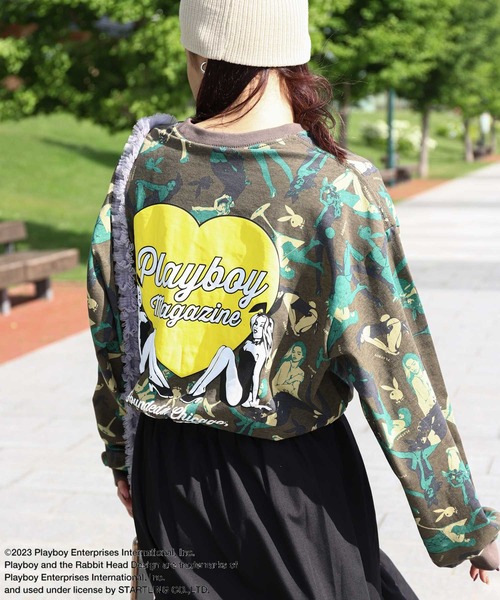 PLAYBOY（プレイボーイ） tシャツ 「PLAYBOY」×「SEQUENZ」 ハート
