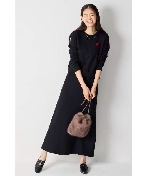 M.deux（エムドゥ） トレーナー スウェット ハート刺繍スウェット