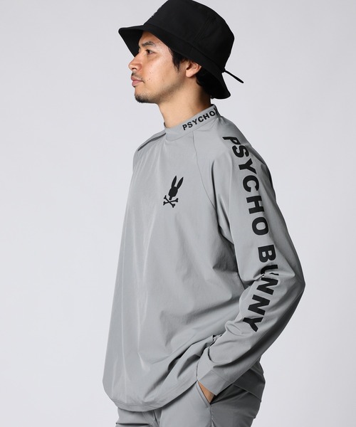 新品 PSYCHO BUNNY グラデロゴパターン モックネック ロングスリーブ Psycho Bunny｜[GOLF]グラデロゴパターン モックネック ロング