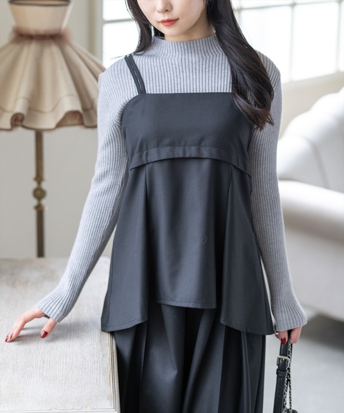jens グレー ハイネック トップス AOYAMA 【洋服の青山】秋冬用 グレー系 ミドルゲージハイネックニット