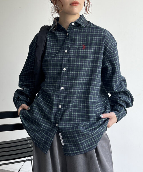 CPCM ブラウス シャツ ネルチェックシャツ レディース メンズ