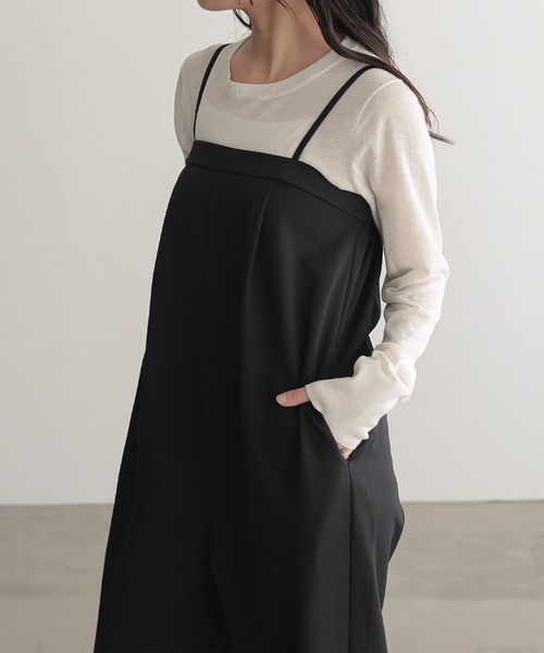 Loungedress ベアトップオールインワン　新品 Ai TAKAHASHI】ベアトップオールインワン（インナーカットソー
