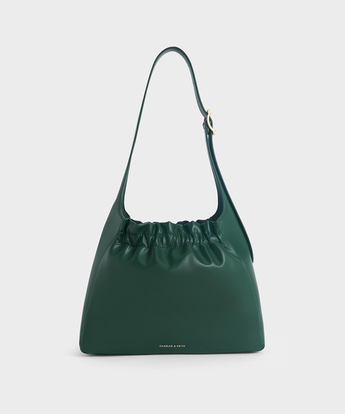 CHARLES & KEITH◆Brigette ルーシュ ショルダーバッグ◆送料込 CHARLES ＆ KEITH ショルダーバッグ バッグ Brigette ブリジット