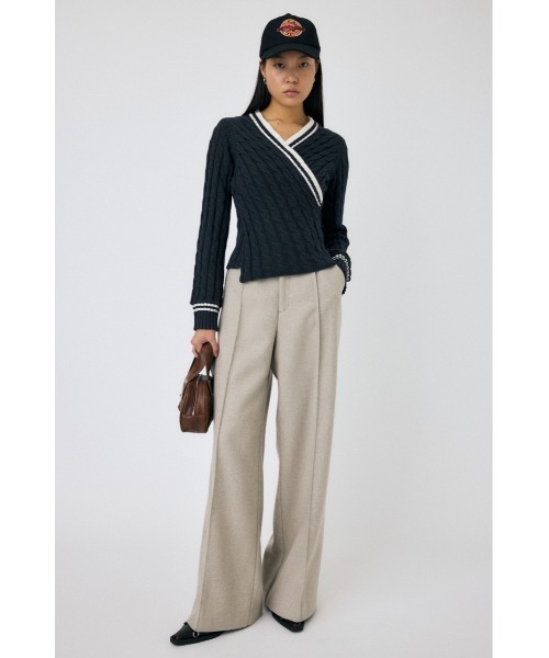 MOUSSY ニット セーター CABLE LINE レディース : ZOZOTOWN