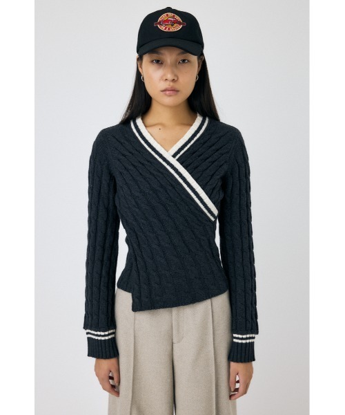 ニット セーター CABLE LINE ニット レディース MOUSSY ニット セーター CABLE LINE レディース : ZOZOTOWN
