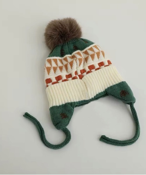 ニット帽 ニットキャップ 「 Bambin / ボンバン 」 ノルディック柄