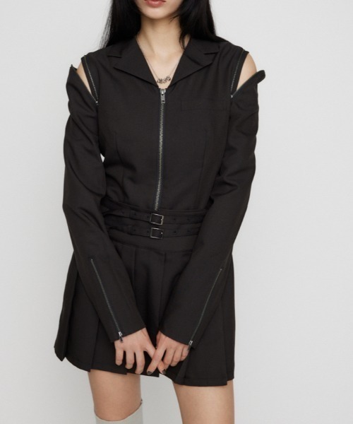 LAGUA GEM TAILOR PLEATS ワンピース ブラック LAGUA GEM ワンピース TAILOR PLEATS : ZOZOTOWN Yahoo!店