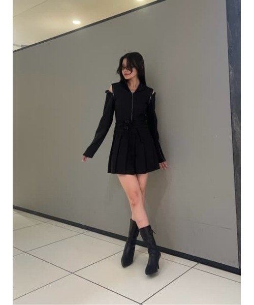 lagua gem SIDE LACE CUT ワンピース LAGUA GEM ワンピース TAILOR PLEATS : ZOZOTOWN Yahoo!店