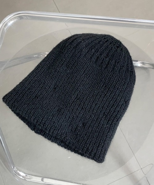 non-hedge（ノンヘッジ） ニット帽 ニットキャップ ビジュー付ニット帽