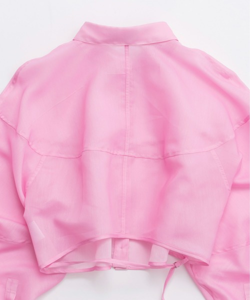 MAISON SPECIAL - メゾンスペシャル シアーショート丈 美品 シャツ ホワイト バルーンスリーブ Balloon Sheer Material Short Length Shirt/バルーンシアー
