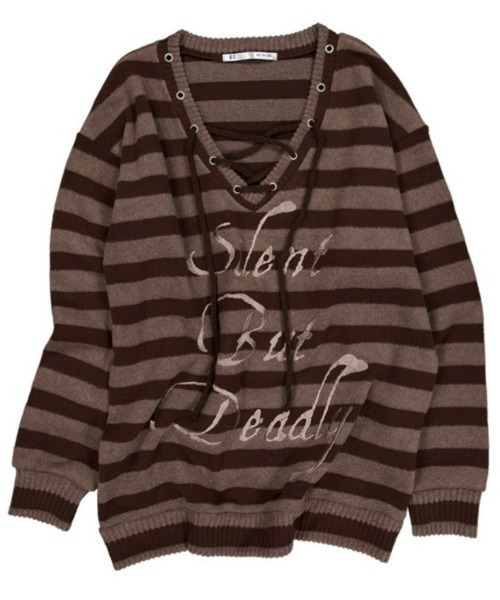 SETUPEXE ニット セーター 「SETUP‐EXE」STRIPE V-NECK MTM