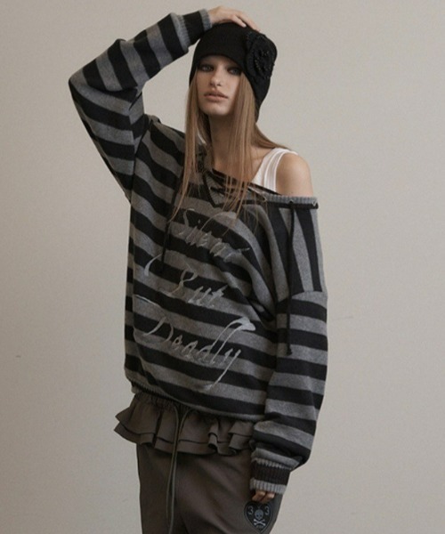 ニット セーター 「SETUP‐EXE」STRIPE V-NECK MTM レディース SETUPEXE ニット セーター 「SETUP‐EXE」STRIPE V-NECK MTM
