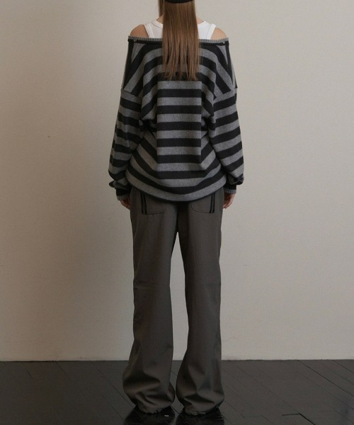 ニット セーター 「SETUP‐EXE」STRIPE V-NECK MTM レディース SETUPEXE ニット セーター 「SETUP‐EXE」STRIPE V-NECK MTM
