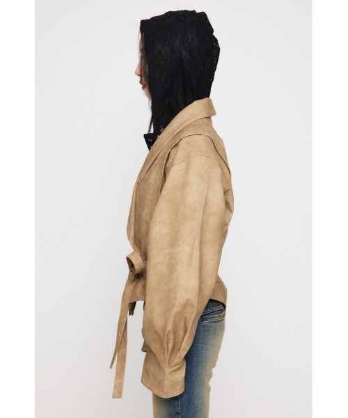 LAGUA GEM ジャケット テーラードジャケット BIG SLEEVE FAUX LEATER 