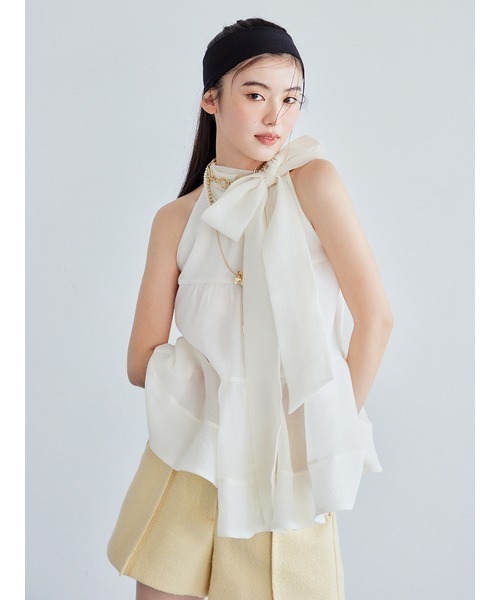 ブラウス シャツ アメスリービジュブラウス レディース LILY BROWN ブラウス シャツ アメスリティアードブラウス