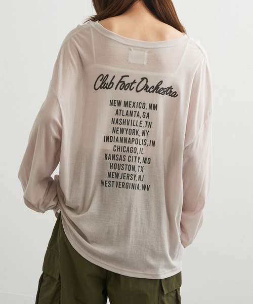 tシャツ 「St.Johns 3rd club」レタリングシアートップス ロンT レディース