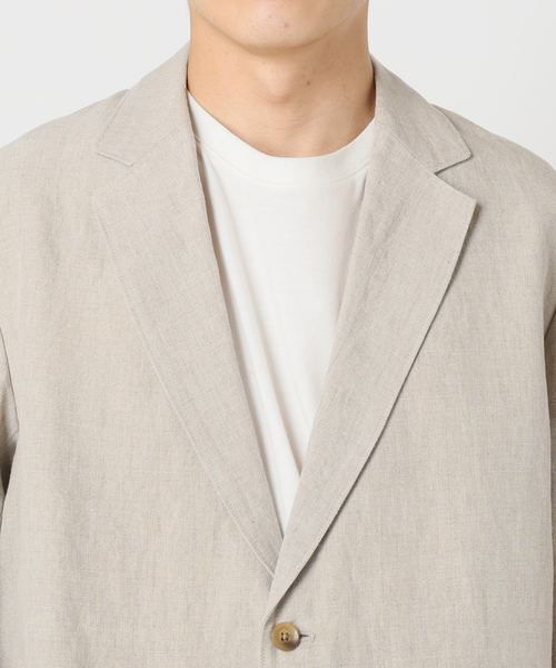 FLAX リネンジャケット　linen フード B.C STOCK ジャケット テーラードジャケット 「European Flax