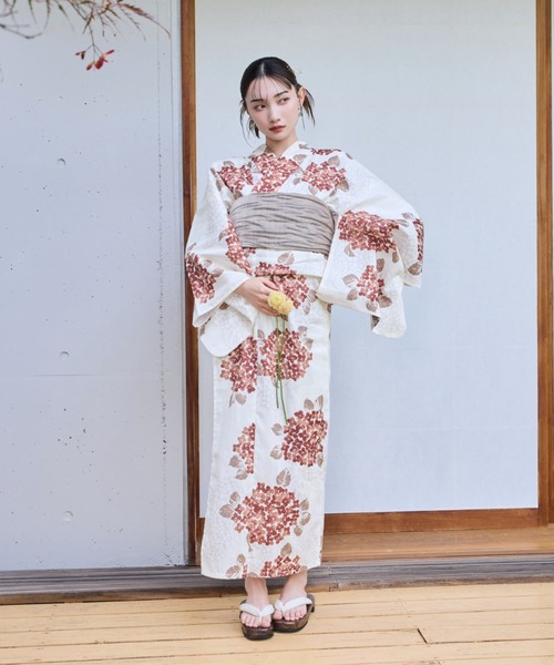 hinari 浴衣 × utatane浴衣セット 紫陽花 レディース : ZOZOTOWN