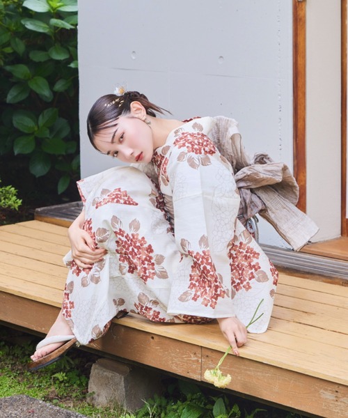 hinari 浴衣 × utatane浴衣セット 紫陽花 レディース : ZOZOTOWN