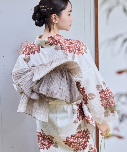 ♥️新品♥️utatane 浴衣・帯　2点セット　紫陽花 hinari 浴衣 × utatane浴衣セット 紫陽花 レディース : ZOZOTOWN