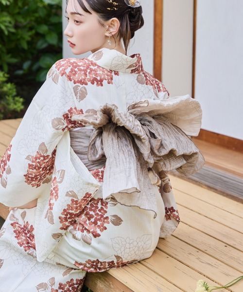 hinari 浴衣 × utatane浴衣セット 紫陽花 レディース : ZOZOTOWN