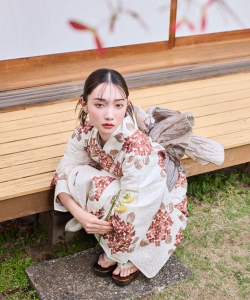 hinari 浴衣 × utatane浴衣セット 紫陽花 レディース : ZOZOTOWN
