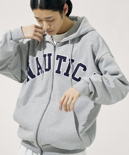 パーカー・フーディ NAUTICA Arch logo hoodie M gray NHD3303MGZ NAUTICA/Arch Logo Sweat Zip Hoodie｜Daytona Park(FREAK'S