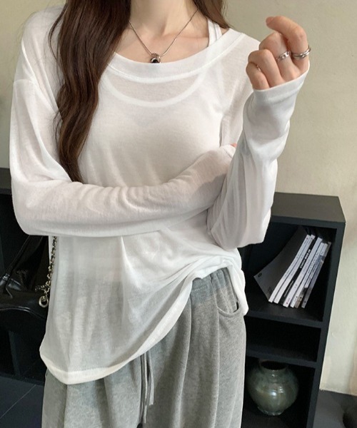 Dream garden（ドリームガーデン） tシャツ レイヤード シアー