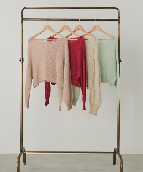 「paravion」 長袖ニット FREE アイボリー レディース_画像3