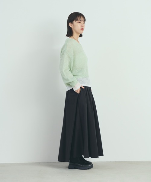 「paravion」 長袖ニット FREE アイボリー レディース_画像8