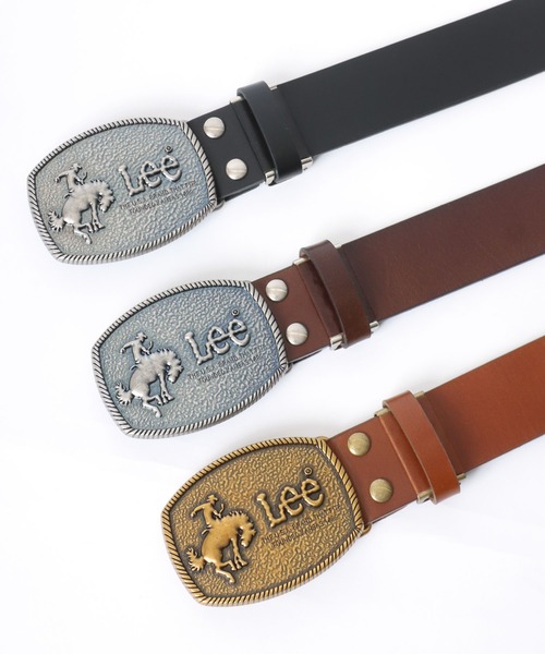 LEE　リー　レザーベルト　ビンテージ　MADE IN ITALY（イタリア製） Lee ベルト Lee/リー 40mm 本革 トップバックル レザールベルト