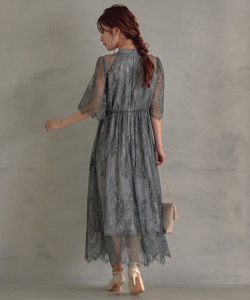 【DorryDoll】美品 パネル柄総レースドレス ライトカーキL 楽天市場】【30%OFFクーポンで9,900円12〜15日】ドレス ロング