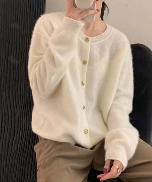 「Ulysses」 「Doula Doula」ニットカーディガン F ベージュ レディース_画像2