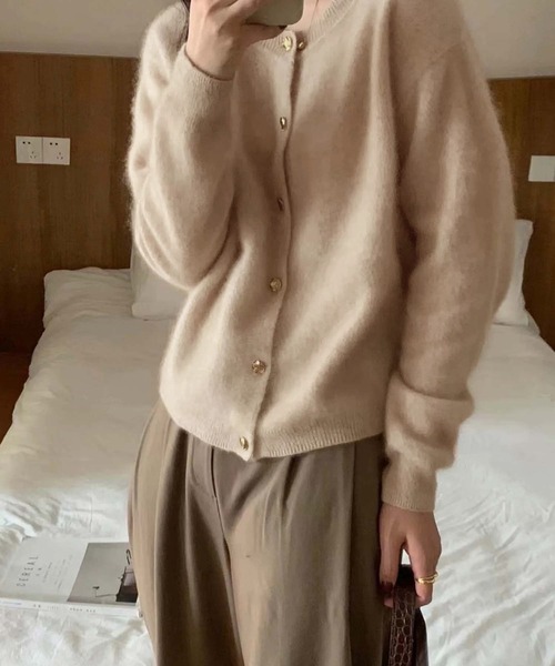 「Ulysses」 「Doula Doula」ニットカーディガン F ベージュ レディース_画像5