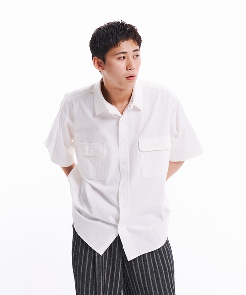 THE BOLDMAN シャツ Loose Shirts / ルーズ半袖シャツ メンズ