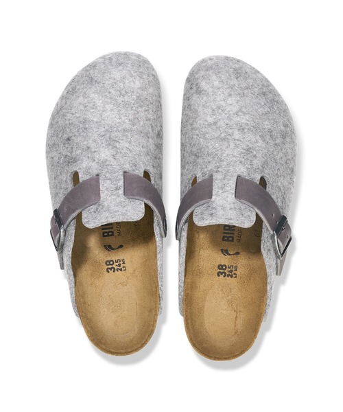 ビルケンシュトック ボストン グレー フェルト生地 27cm BIRKENSTOCK サンダル Boston / ボストン レザー/テキスタイル